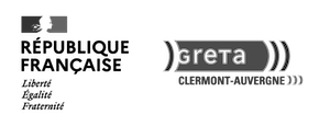 logo du GRETA Clermont-Auvergne en niveaux de gris