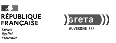 logo du GRETA Auvergne en niveaux de gris